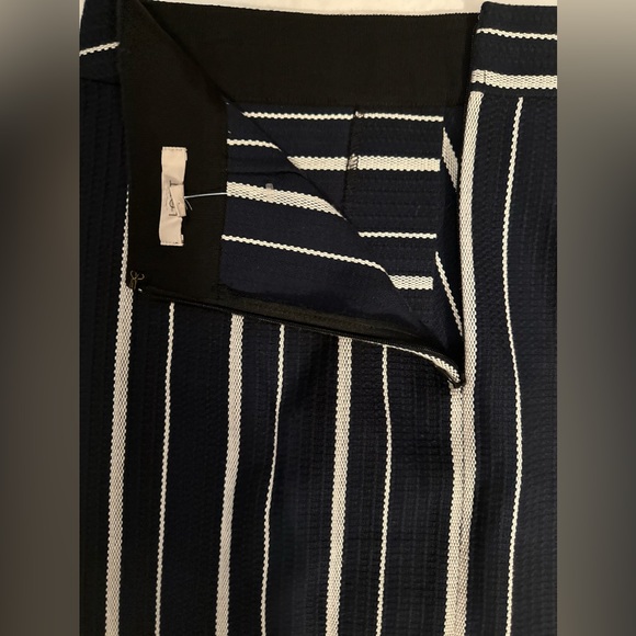 LOFT Striped Faux Wrap Pencil Skirt - Picture 7 of 11